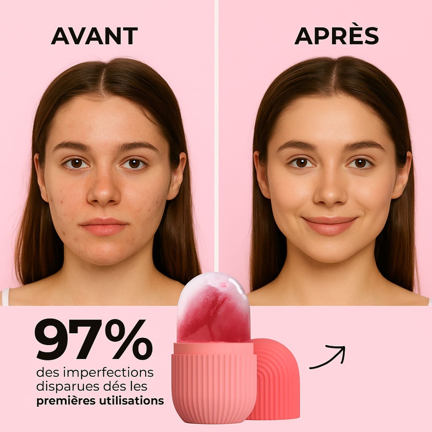 Rouleau à glaçon visage